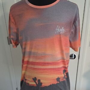 Hurley Desert Sunset Men's Tee - Orange and Gray